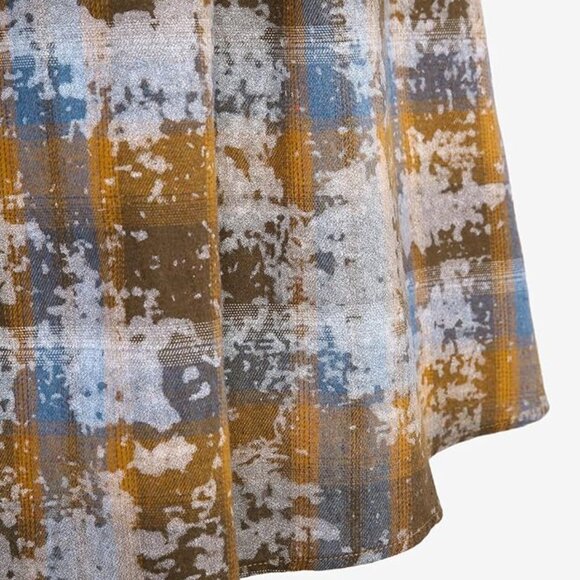 Gothic Plaid Camouflage Skirt – PU Panels + Lace-Up, Full Length, 2XL NWT - Picture 5 of 5